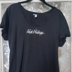 Ladies Black T-Shirt, size XXL (fits like an XL)